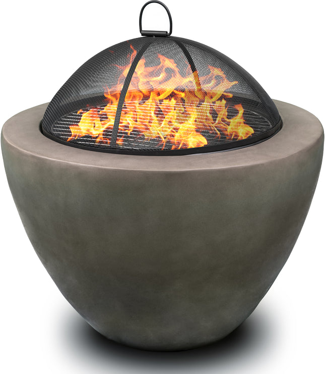 Centurion Supports Fireology DIABLO Dark Grey Contemporary Garden and Patio Heater Fire Pit Brazier and Barbecue Ã¢ÂÂ Fully Assembled