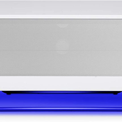 Centurion Supports Hampshire Corner-Friendly Gloss White with Beam-Thru Remote Friendly Door 26"-50" Flat Screen TV Cabinet with 16 Colour LED Lights