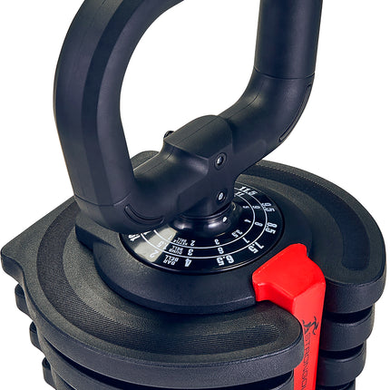Strongology ELEMENT10 Home Fitness Black and Red Adjustable Smart Kettlebell from 1kg up to 10kg Training Weights