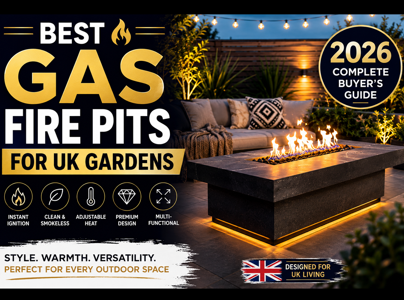 Best Gas Fire Pits for UK Gardens in 2026: Complete Buyer's Guide