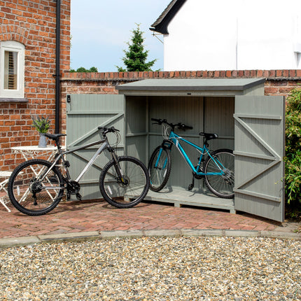 Spacious Double Door Lockable Storage Unit with Light Grey Wash Finish