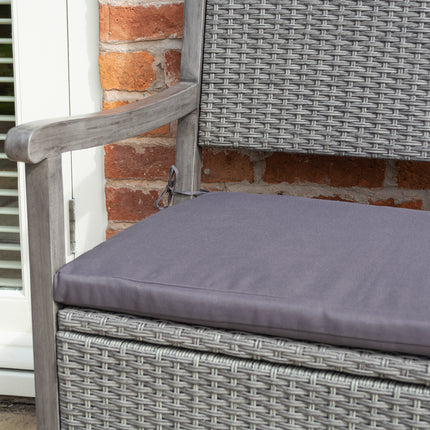 150L Underseat Storage Two-Seater Bench in Contemporary Grey Wash