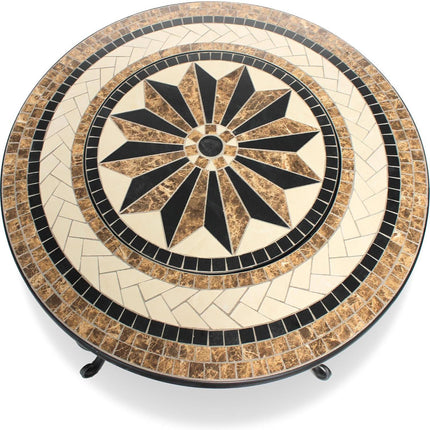 Centurion Supports TOPANGA High-End Luxurious Multi-Functional Garden & Patio Heater Fire Pit Brazier/Coffee Table/Barbecue and Ice Bucket with Ceramic Tiles - Grade A