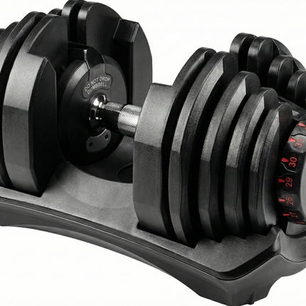Strongology RELENTLESS40 Smart Adjustable Dumbbell Home Fitness Dumbbell from 5kg to 40kg Single Black Training Weights - Grade A