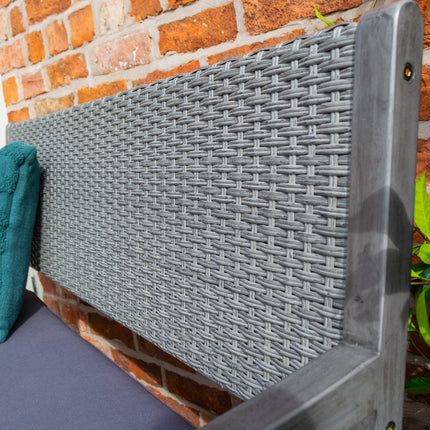 150L Underseat Storage Two-Seater Bench in Contemporary Grey Wash