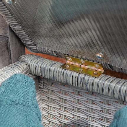 150L Underseat Storage Two-Seater Bench in Contemporary Grey Wash