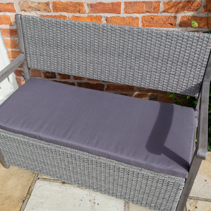 150L Underseat Storage Two-Seater Bench in Contemporary Grey Wash