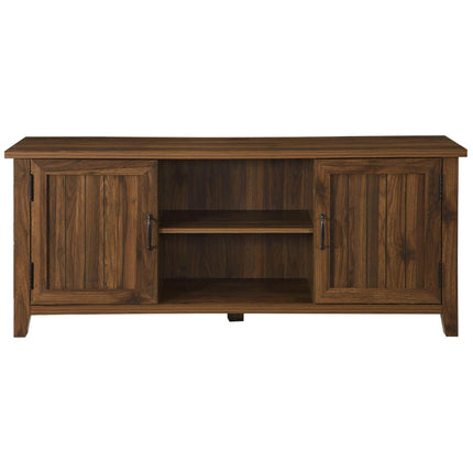 Centurion RANCH Walnut Dual Compartment Storage 6-Shelf up to 65” Flat Screen TV Cabinet - Grade A