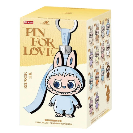 Pop Mart THE MONSTERS Pin for Love Series - Vinyl Plush Labubu Pendant (A-M) - Single (1) Blind Box Collectable Toy