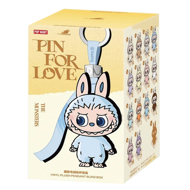 Pop Mart THE MONSTERS Pin for Love Series - Vinyl Plush Labubu Pendant (A-M) - Single (1) Blind Box Collectable Toy