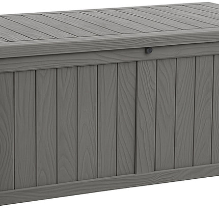 Centurion Supports TUNGSTEN 450 Litre 119 Gallon Waterproof Extra Large Lockable Easy-Open Garden Storage Box Outdoor Organiser in Grey