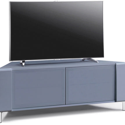 MDA Designs CORVUS Corner-Friendly Grey BeamThru Glass Doors with Grey Profiles Contemporary Cabinet for Flat Screen TVs up to 50"