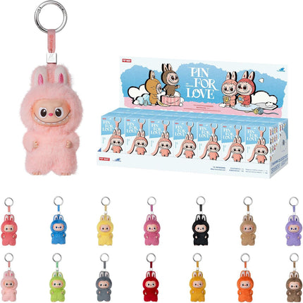 Pop Mart THE MONSTERS Pin for Love Series - Vinyl Plush Labubu Pendant (N-Z) - Box Set of 14 Collectable Toys - 100% Genuine with Money Back Guarantee