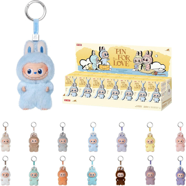 Pop Mart THE MONSTERS Pin for Love Series - Vinyl Plush Labubu Pendant (A-M) - Box Set of 14 Collectable Toys - 100% Genuine with Money Back Guarantee