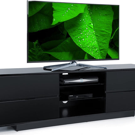Centurion Supports AVITUS High Gloss Black with 4-Black Drawers for 32"-65" LED/OLED/LCD TV Cabinet - Fully Assembled