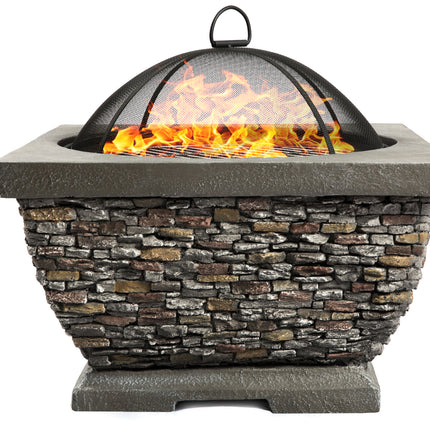 Centurion Supports Fireology TONTERIA Prestigious Garden and Patio Heater Fire Pit Brazier and Barbecue with Eco-Stone Finish