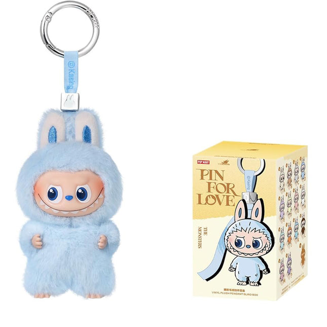 Pop Mart THE MONSTERS Pin for Love Series - Vinyl Plush Labubu Pendant (A-M) - Single (1) Blind Box Collectable Toy - 100% Genuine with Money Back Guarantee