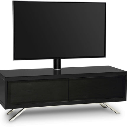 MDA Designs TUCANA 1200 HYBRID BLACK COMPLETE Beam Thru Remote-Friendly up to 60" Flat Screen Cantilever TV Cabinet
