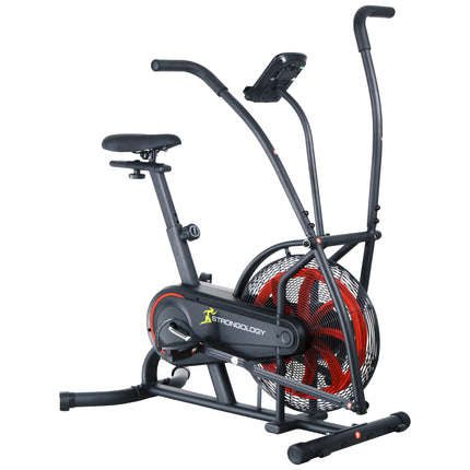 Strongology SCORPION Assault Bike - Compact Home Fitness Stationary Bike for Full Body Workouts with Smooth Fan Resistance and LCD Display - Grade A