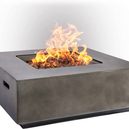 MDA Designs Loki Dark Grey Lavish Garden & Patio Gas Fire Pit with Eco-Stone Finish