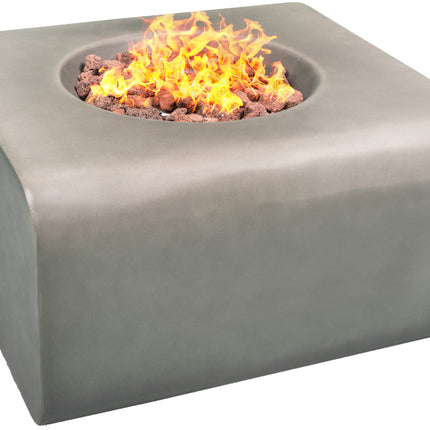 Centurion Supports Fireology ADELPHI Dark Grey Lavish Garden and Patio Gas Fire Pit with Eco-Stone Finish - Fully Assembled