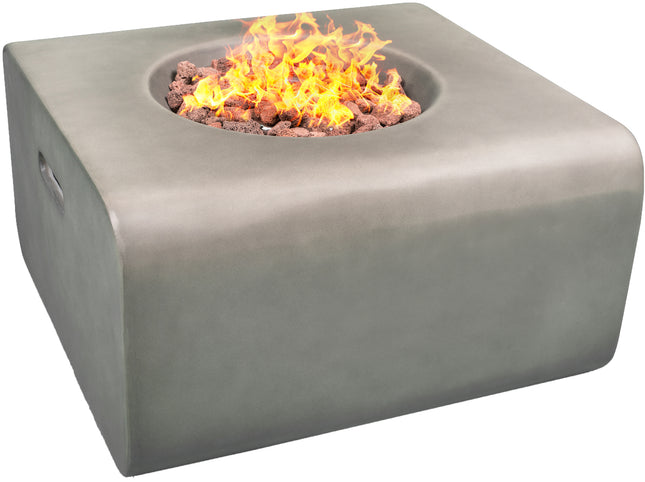 Centurion Supports Fireology ADELPHI Dark Grey Lavish Garden and Patio Gas Fire Pit with Eco-Stone Finish - Fully Assembled