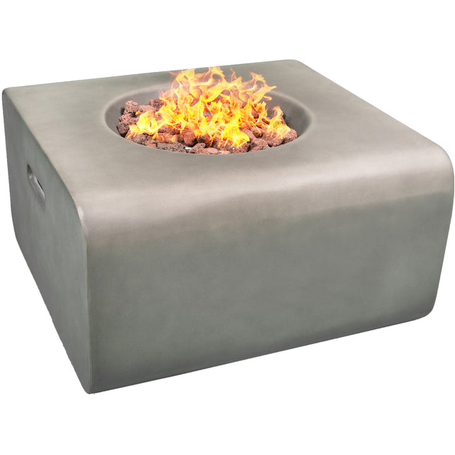 Centurion Supports Fireology ADELPHI Dark Grey Lavish Garden and Patio Gas Fire Pit with Eco-Stone Finish - Fully Assembled - Grade A