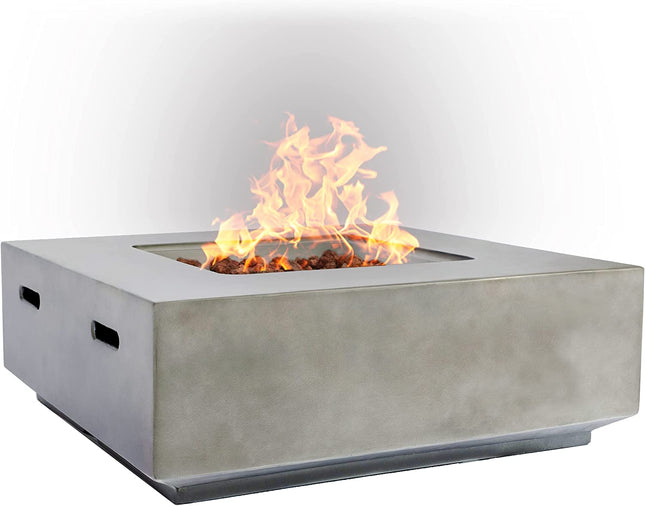 MDA Designs LOKI Light Grey Lavish Garden & Patio Gas Fire Pit with Eco-Stone Finish - Grade A