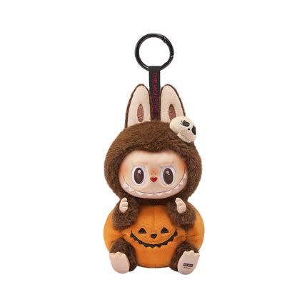 Pop Mart Happy Halloween Party Series - Labubu Sitting Pumpkin Vinyl Plush Pendant - Single Box - 100% genuine with Money Back Guarantee