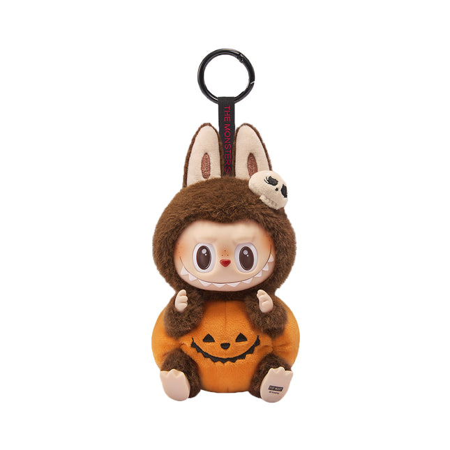 Pop Mart Happy Halloween Party Series - Labubu Sitting Pumpkin Vinyl Plush Pendant - Single Box - 100% genuine with Money Back Guarantee