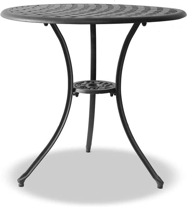 Centurion Supports OSHOWA Black Garden and Patio Cast Aluminium Bistro Table