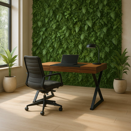 Centurion Supports ADONIS Walnut with Matte Black Legs Ergonomic Luxury Home Office Desk