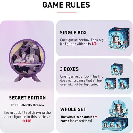 Pop Mart SKULLPANDA - Mirage Series, Blind Box Figurine, Random Design Action Figures Collectible Toys - 100% Genuine Money Back Guarantee