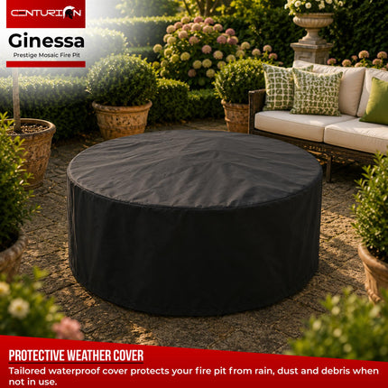 Centurion Supports Fireology GINESSA Sumptuous Garden & Patio Heater Fire Pit Brazier, Coffee Table, Barbecue and Ice Bucket with Mosaic Ceramic Tiles - Grade A