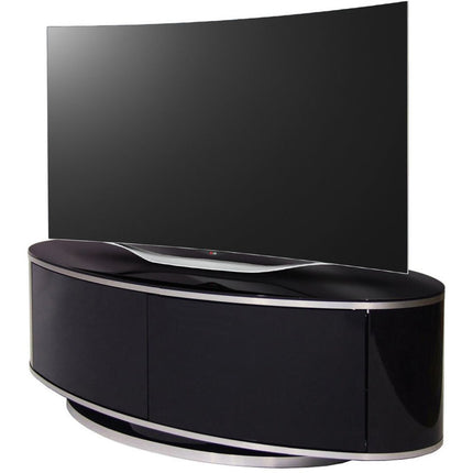 MDA Designs Luna Beam Thru Remote Friendy up to 50" LED/LCD/Plasma Gloss Black Luxury TV Cabinet Stand