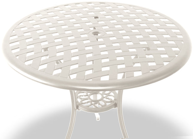 Centurion Supports OSHOWA Garden and Patio White Cast Aluminium Bistro Table