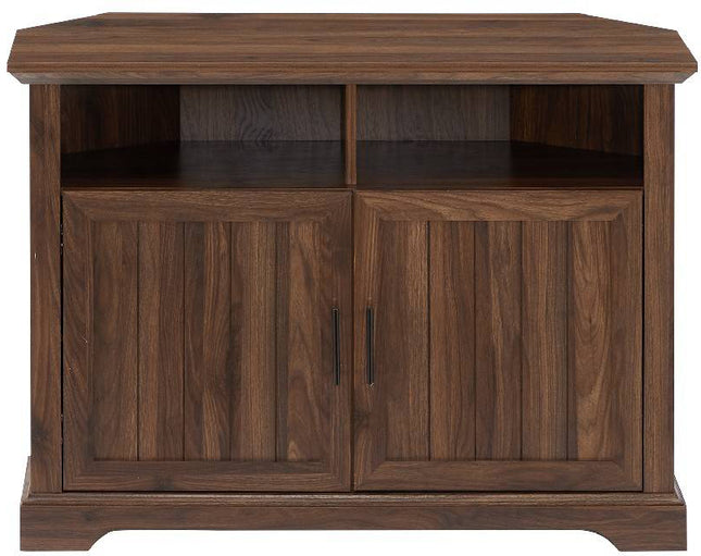 Centurion Supports SAVANNAH True-Corner-Friendly Walnut 6-Shelf Luxury Cabinet Suitable for Flat Screen TVs up to 50" - Grade A