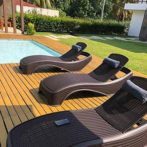 Centurion Supports MALDIVES Outdoor High-End PU Rattan Adjustable Sun Lounger-FULLY ASSEMBLED - Grade A