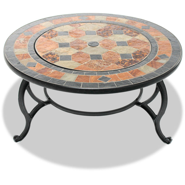 Centurion Supports Fireology LANIAKA Lavish Garden and Patio Heater Fire Pit Brazier, Coffee Table, Barbecue and Ice Bucket with Slate Tiles