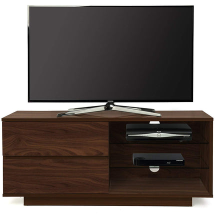 Centurion Supports Gallus Premium Walnut with 2-Walnut Drawers and 3-Shelves 32"-55" LED/OLED/LCD TV Cabinet - Grade A