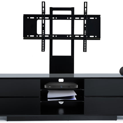 Centurion Supports AVITUS Gloss Black with 4-Black Drawers for up to 65" LED/LCD/Plasma TV Stand with Mounting Arm