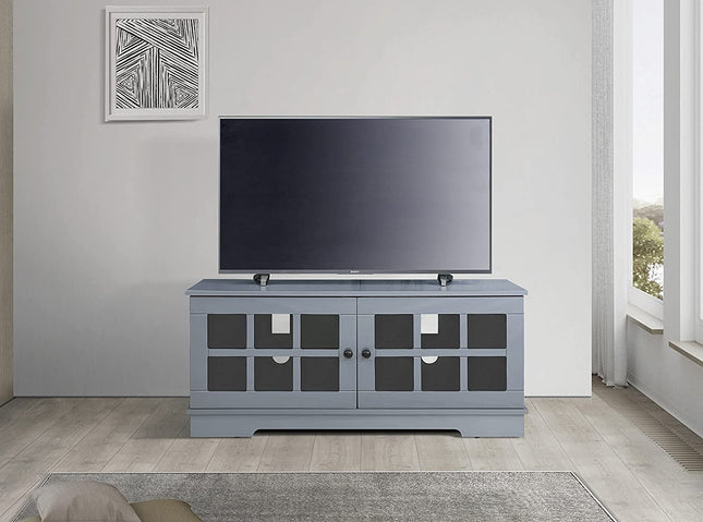 MDA Designs Hamilton Grey Freestanding Traditional TV Cabinet with Storage Elegant Classic Design for Flat Screen TVs up to 55"