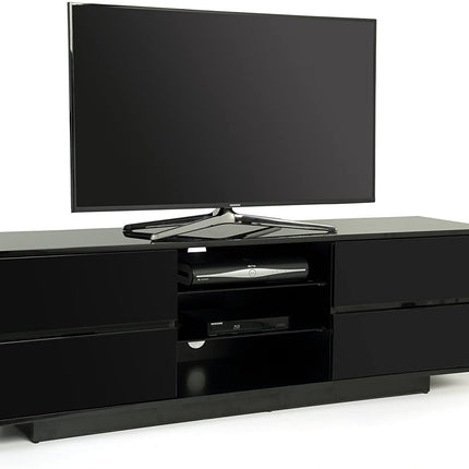 Centurion Supports AVITUS High Gloss Black with 4-Black Drawers for 32"-65" LED/OLED/LCD TV Cabinet - Fully Assembled