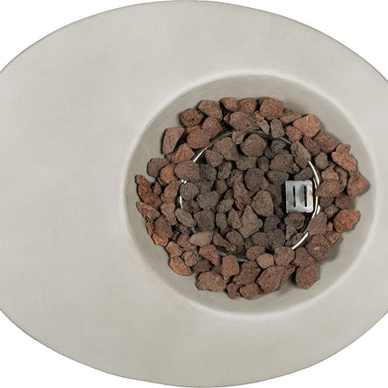 MDA Designs ECHO Light Grey Lavish Garden & Patio Gas Fire Pit with Eco-Stone Finish