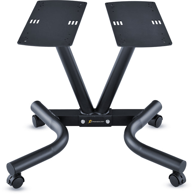 Strongology 40kg Adjustable Dumbbell Pair with Free Durable Steel Adjustable 40kg Dumbbell Floor Stand