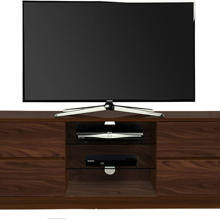 Centurion Supports AVITUS Walnut with 4-Walnut Drawers for 32"-65" LED/OLED/LCD TV Cabinet - Fully Assembled