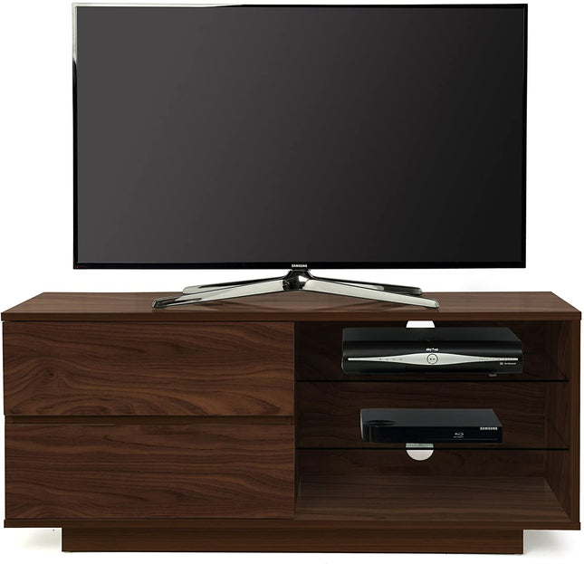Centurion Supports GALLUS Walnut with 2-Walnut Drawers for 32"-55" LED/OLED/LCD TV Cabinet - FULLY ASSEMBLED