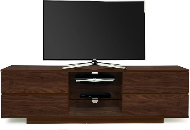 Centurion Supports AVITUS Walnut with 4-Walnut Drawers for 32"-65" LED/OLED/LCD TV Cabinet - FULLY ASSEMBLED