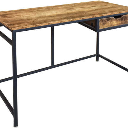 MDA Designs Ottawa Home Office Study Ergonomic Desk Table Workstation with Drawer Nutmeg Black - Grade A