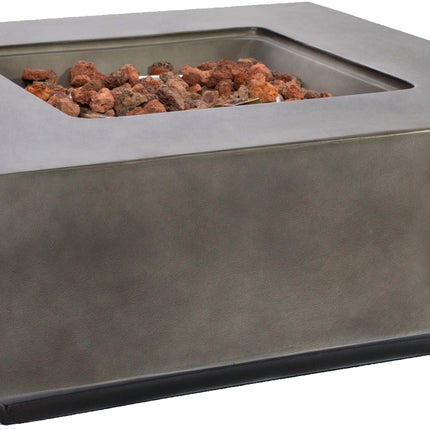 MDA Designs Loki Dark Grey Lavish Garden & Patio Gas Fire Pit with Eco-Stone Finish